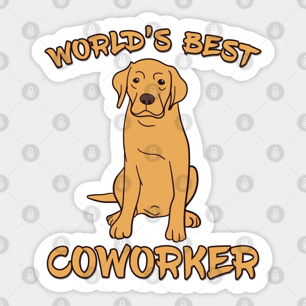 Labrador World's Best Coworker WFH Sticker by DeesDeesigns